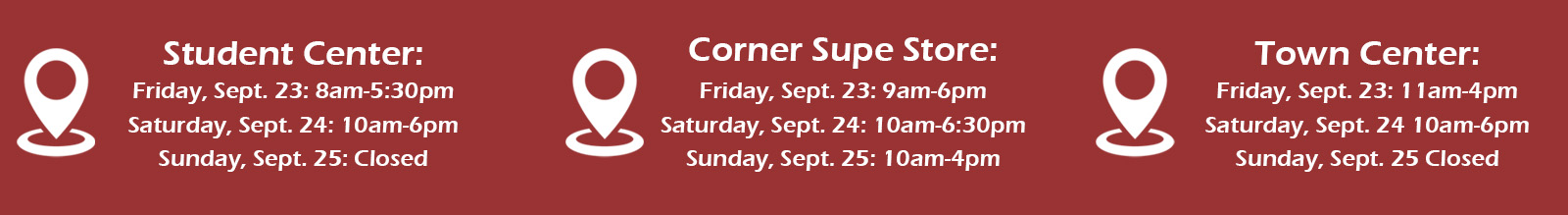 Supe Store weekend hours and locations